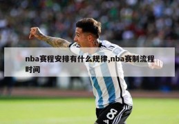 nba赛程安排有什么规律,nba赛制流程时间